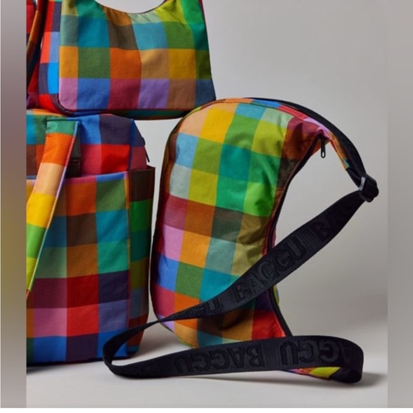 BAGGU Madras Medium Crescent - NWT - Picture 6 of 6